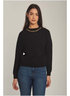 Buy Fancy Pullover With Chain Neck Detail in Egypt