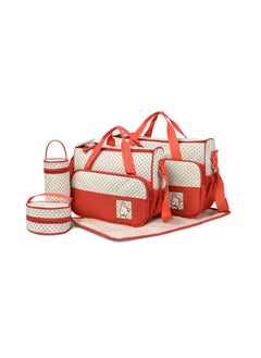 اشتري Five-piece set of mother and baby mummy bag large-capacity multi-functional mother waiting for delivery baby bag going out one shoulder Messenger diaper bag في الامارات