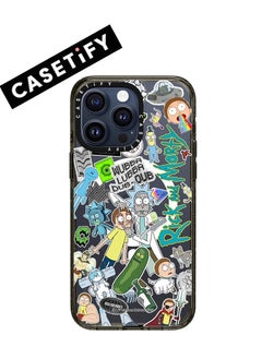 Buy Apple iPhone 14 Pro Case,Rick and Morty Stick Magnetic Adsorption Phone Case - Semi transparent in UAE