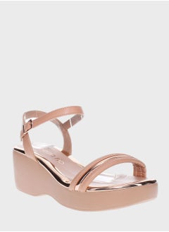 Buy Maggie Ankle Strap Wedge High Heel Sandals in Saudi Arabia