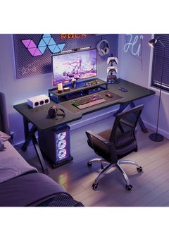 Buy Gaming Desk Small Gaming Table for Kids Gift Idea PC Computer Desk Home Office Desk Workstation with Carbon Fiber Surface Gaming Table in Saudi Arabia