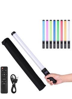 Buy Handheld RGB Tube LED Video Light Stick  3000k-6500k Dimmable 9-Color Light, Atmosphere Light, Camera Light  Built-In Battery And Remote Control, OLED Display  Suitable for Various Scenes in Saudi Arabia