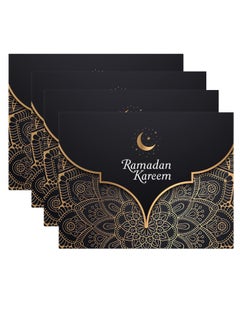 Buy 6 Piece Ramadan Kareem Placemats Black & Gold in UAE