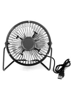 Buy 6 Inch USB Powered Portable Table Cooling Fan Black in UAE