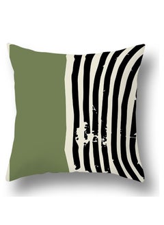 Buy Green abstract geometric print pillowcase pillow cover 45*45cm in UAE