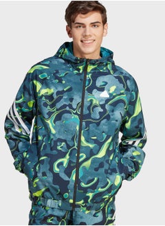 اشتري Future Icons Allover Print Full-Zip Hoodie في الامارات