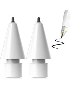 Buy Tip Compatible with Apple Pencil Tips, 2 Pcs Replacement Tip Pen for Apple Pencil, Write Like A Real Pen, for iPencil Nib iPad Accessories, White in Saudi Arabia