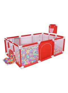 Buy Baby Playpen, Large Play fence for Baby and Toddlers, Large Play yard, Play pens (206 * 180 * 64cm) (red) in UAE