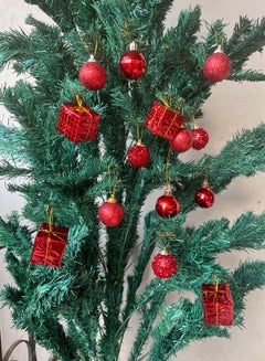 اشتري 20 PCS Christmas Ball Ornaments, Christmas Tree Decoration, Plastic Shatterproof Hanging Ball, Fits for Party, Holiday and Home Decor, red في مصر