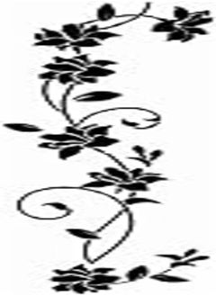 اشتري Black exquisite vines Wall sticker Bedroom living room Decoration self-adhesive decals home decoration في مصر