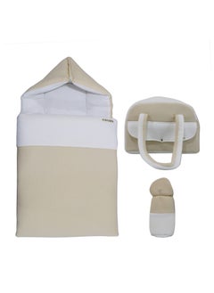 Buy AURA KIDS 3 Pieces Baby Bed Set Cream in UAE