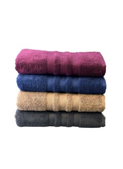 Buy Zero Twist 4 Piece Fluffy Bath Towel Set - Fast Absorbent and Quick Dry Bath Towels in Saudi Arabia