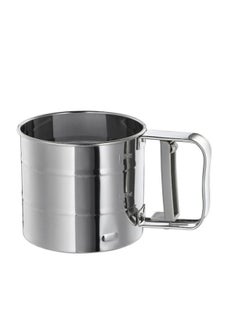 Buy Flour Sifter for Baking , Stainless Steel Hand Crank Powder Sugar Shaker Flour Strainer . in UAE