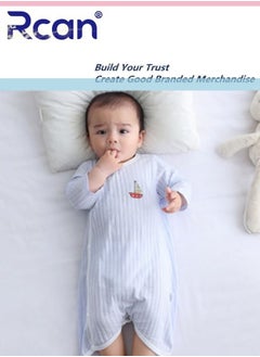 اشتري Cotton Baby Onesie Cartoon Breathable Loose Newborn Onesie Machine Washable Soft Skin Friendly Sweat Absorbent Lightweight Slant Open Buckle Suitable for Baby Unisex في السعودية