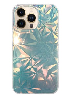 اشتري iphone 14 Pro Max Case Holographic Abstract Art Case Cover Gradient Rainbow Color Effect Aesthetic Hologram Geometric Pattern Back Cover في الامارات