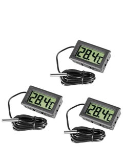 اشتري 3 Pcs Digital LCD Thermometer Temperature Monitor with External Probe for Fridge Freezer Refrigerator في الامارات