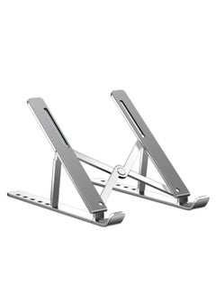 Buy Portable Laptop Stand Aluminum Foldable notebook Stand Compatible with 10 to 15.6 Inches Laptops in UAE