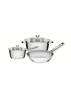 Buy Allegra 5 Pieces Stainless Steel Cookware Set with Tri Ply Bottom in UAE