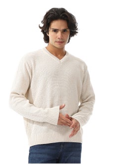 اشتري V-Neck New Knitted Long Sleeves Pullover في مصر