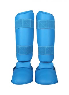 Buy Karate shin Guard Blue Color All Sizes Detachable Foot Guards in Saudi Arabia