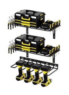 Buy Power Tool Organizer Wall Mount, Adjustable Design Garage Storage Drill Holder, Utility Storage Rack for Drill, Garage Shelving Tool Organizer for Garage Pegboard Workshop Hardware Store in Saudi Arabia