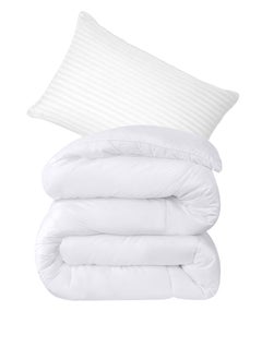 Buy Premium Down Alternative Duvet Insert Single Size 160X220Cm With 1 Piece Pillow in UAE