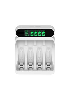 Buy Battery Charger,Universal battery charger,4 Slots Battery Charger,USB charging available，Suitable for AA and AAA rechargeable batteries, intelligent detection technology in Saudi Arabia
