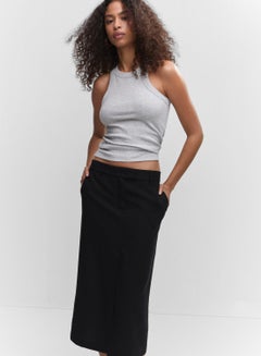 Buy Front Slit Pocket Detail Skirt in Saudi Arabia
