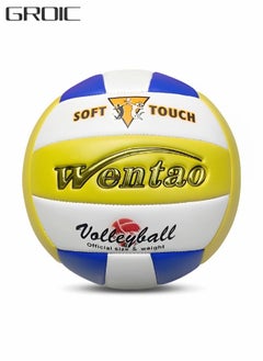 اشتري Official Size 5 Volleyball, Waterproof Soft Indoor Outdoor Volleyball  for Beach Play, Game,Gym,Training Soft Beach Sand Volleyball for Beginner Teenager Adult(With Pump) في الامارات