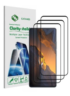 Buy 3 Pack For Xiaomi Poco F5 Screen Protector Scratch and Shatter Resistant Full Glue Back in UAE