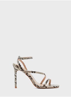 Buy Strappy Snake Effect Sandal in Saudi Arabia