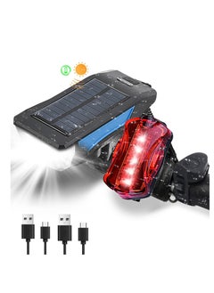 Buy Solar Bike Light with Horn and Taillights, Supports Solar Power and USB Charging in Saudi Arabia