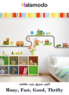 Buy Cartoon Car Children's Bedroom Kindergarten Wall Stickers Stickers Children's Decoration in Saudi Arabia