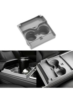 اشتري Center Console Organizer | Cup Holder Insert | Charging Cable Organizer - 3 in 1 Silicone Console Cover Compatible with Tesla Model 2021 2022 2023 Accessories Organiser(grey) في الامارات