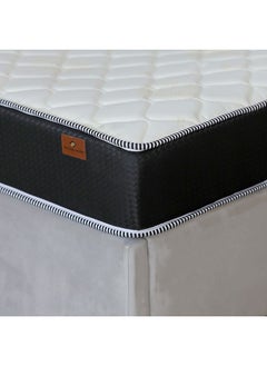 اشتري Isleep Bonnel Spring Mattress With 2 Pillow Free Medium Firm Feel Spine Balance For Pressure Relief L200xW180 cm Thickness 21 cm Cream Black في الامارات