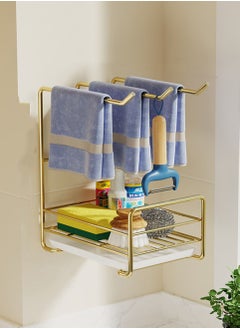 Buy Sponge Holder for Kitchen Sink Rust Proof Kitchen Sink Caddy Organizer Punch-free Sponge Holder Soap Dispenser Towel Brush Holder Rack Sink Sponge Holder Sink Basket for Kitchen Bathroom in Saudi Arabia