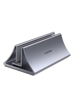 Buy LENTION Vertical Aluminum Alloy Laptop Stand Holder, Silicone Mat Protection, Multi Function Support with Adjustable Dock Size?Up to 17.3 inch?, Fits All MacBook/Surface/HP/Dell/Chromebook (Gray) in UAE