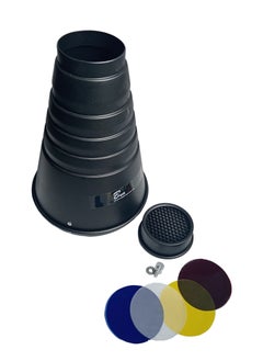 Buy Photography Flash Snoot With Accessory Red/Yellow/Blue/White in Saudi Arabia