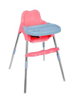 Buy Esqube Bobo Baby Feeding Chair Kids High Booster Chair With Foot Rest And Tray Pink in UAE