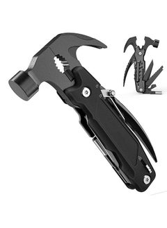 اشتري 14-in-1 Multitool Hammer, Multitool with DIY Stickers, Safety Lock, Screwdriver Bits Set and Durable Nylon Sheath, Multi Tool for Outdoor, Camping, Ideal Gifts for Father, Husband, Boyfriend في السعودية