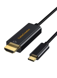 اشتري Usb C To Hdmi Cable 10Ft Male To Male Thunderbolt 3 4 Compatible For Home Office 4K@30Hz For Macbook Pro Air M1，Ipad Pro Black في الامارات