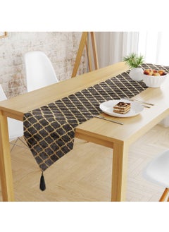 Buy Grey Quatrefoil Table Runner in UAE