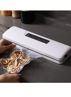 Buy Vacuum Sealer Machine, Automatic Air Sealing System for Food Storage Dry and Wet Food Modes LED Indicator Compact Design with 10Pcs Seal Bags Starter Kit in UAE