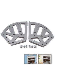 Buy Upgrade Stainless Steel Hinges 3 Layer Fan Shape Design for Easy Access and Durability Perfect for Kitchen Living Room and Shoe Storage Cabinets Includes Hardware Grey in UAE