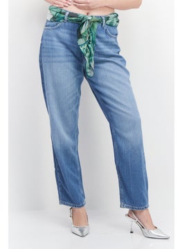 Buy Women High Rise Non Stretchable Jeans, Blue in UAE