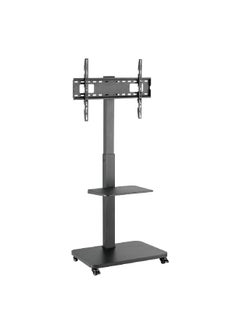 Buy Durable Premium Quality Material Universal Compact Height Adjustable TV Cart with Single Shelve 40 kg FS32-46W in Saudi Arabia