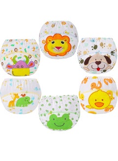Buy 6 Pieces Baby Potty Training Pants, Cute Breathable Potty Training Underwear, Toddler Training Underwear for 1-3 Years Girls and Boy Strong Absorbent Cotton Training Pants in UAE