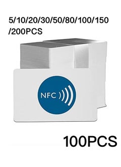 Buy 100 piece NFC Tags NTAG215 NFC 215 Cards, 504 Bytes Memory NFC Business Card Blank NFC Cards Ntag215 NFC Chip for NFC Phone and Device Writeable Programmable in Saudi Arabia