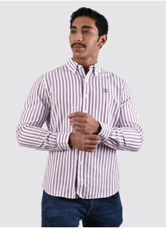 اشتري Men's Lion Oxford Shirt - Red White Stripe في السعودية