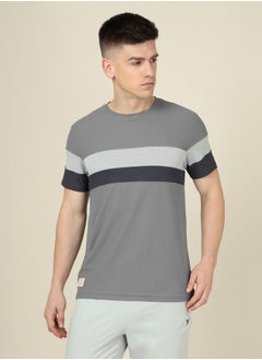 اشتري Colorblock Crew Neck Slim Fit T-Shirt في السعودية